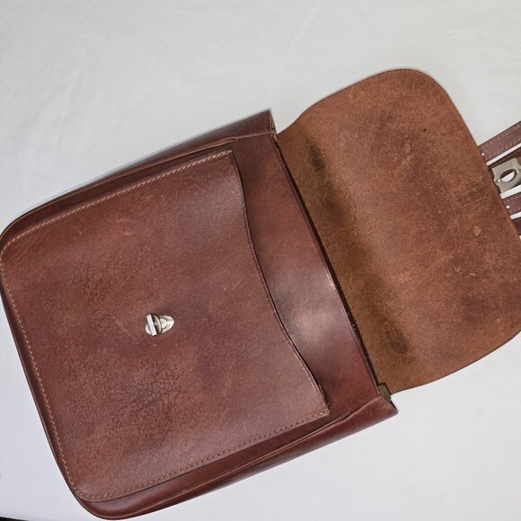 Dooney & Bourke Smooth Italian Brown Vachetta Leather Backpack MADE IN ITALY - Picture 15 of 16